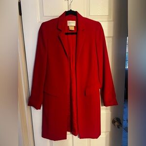 Vintage Hugo Buscati Red Blazer Overcoat Size Small